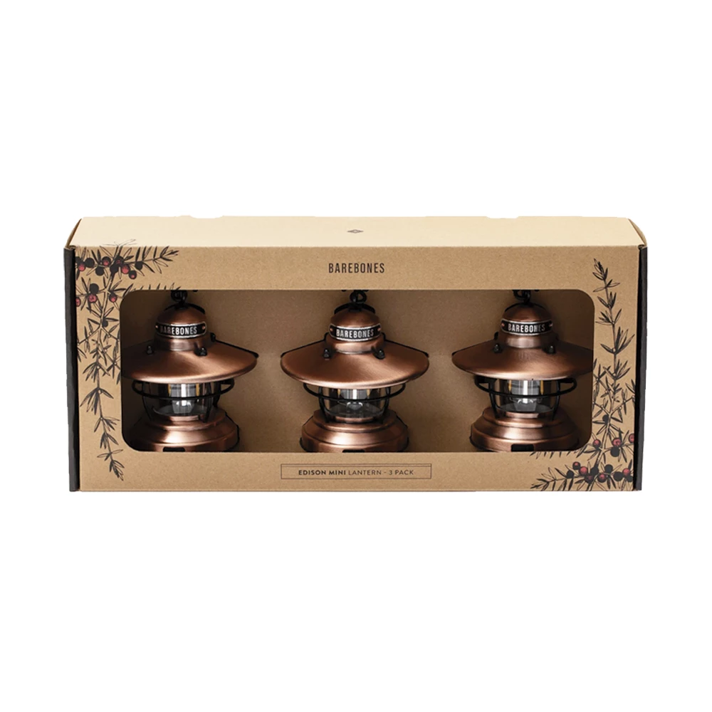 Barebones Edison Mini Lantern Copper - (3-Pack) 3 Barebones Edison Mini Lantern Copper - (3-Pack)