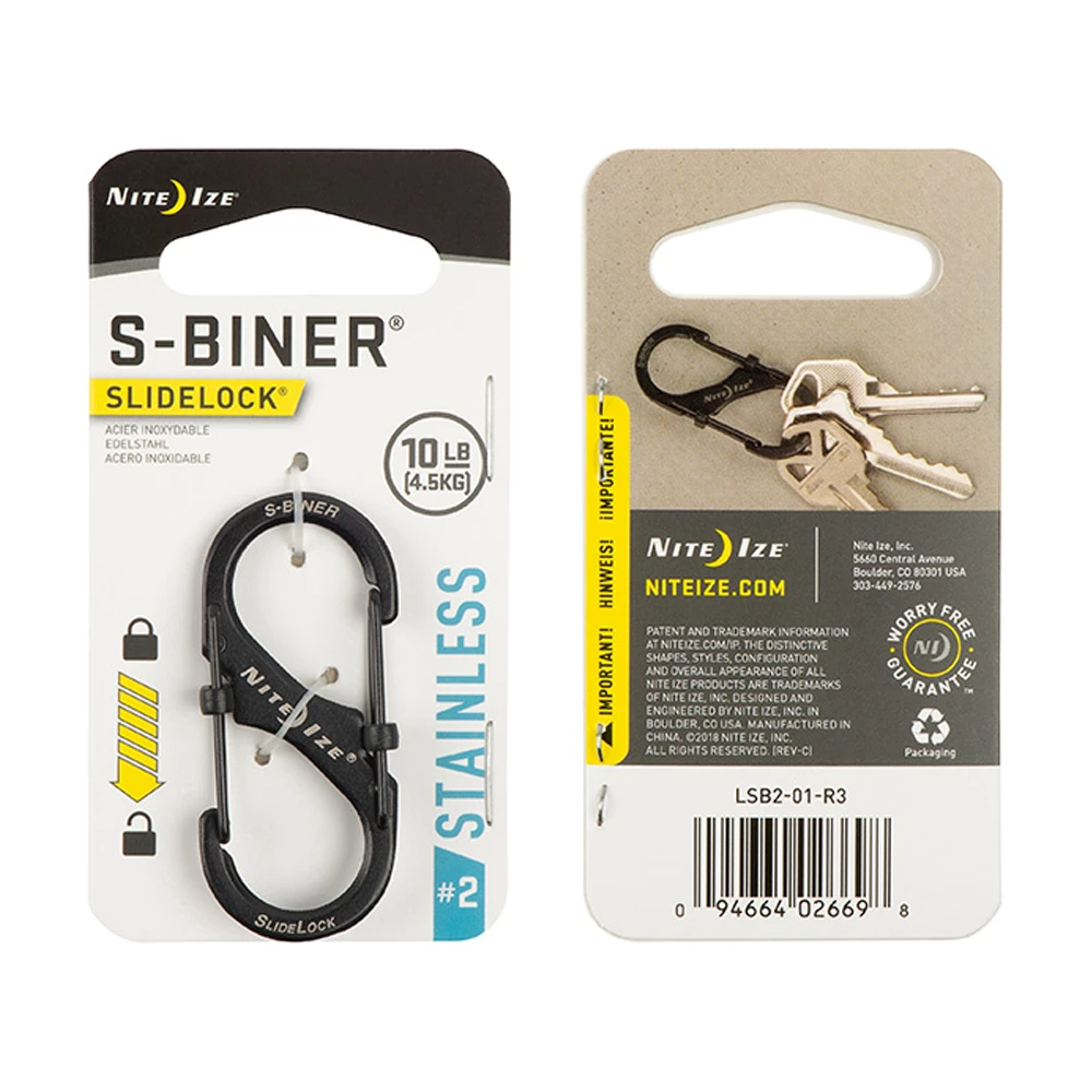 Nite Ize S-Biner® SlideLock® Stainless Steel 6 Nite Ize S-Biner® SlideLock® Stainless Steel