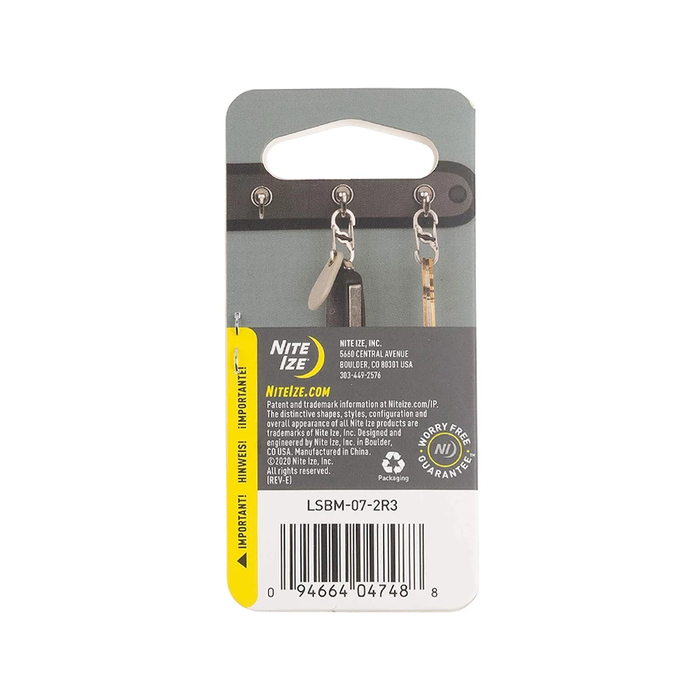 Nite Ize S-Biner® MicroLock® Stainless Steel 2 Pack - Spectrum 5 Nite Ize S-Biner® MicroLock® Stainless Steel 2 Pack - Spectrum