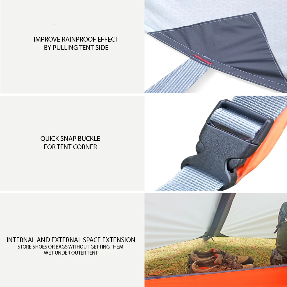 Hewolf 2 Person Double Layer Aluminum Pole Tent 5 Hewolf 2 Person Double Layer Aluminum Pole Tent