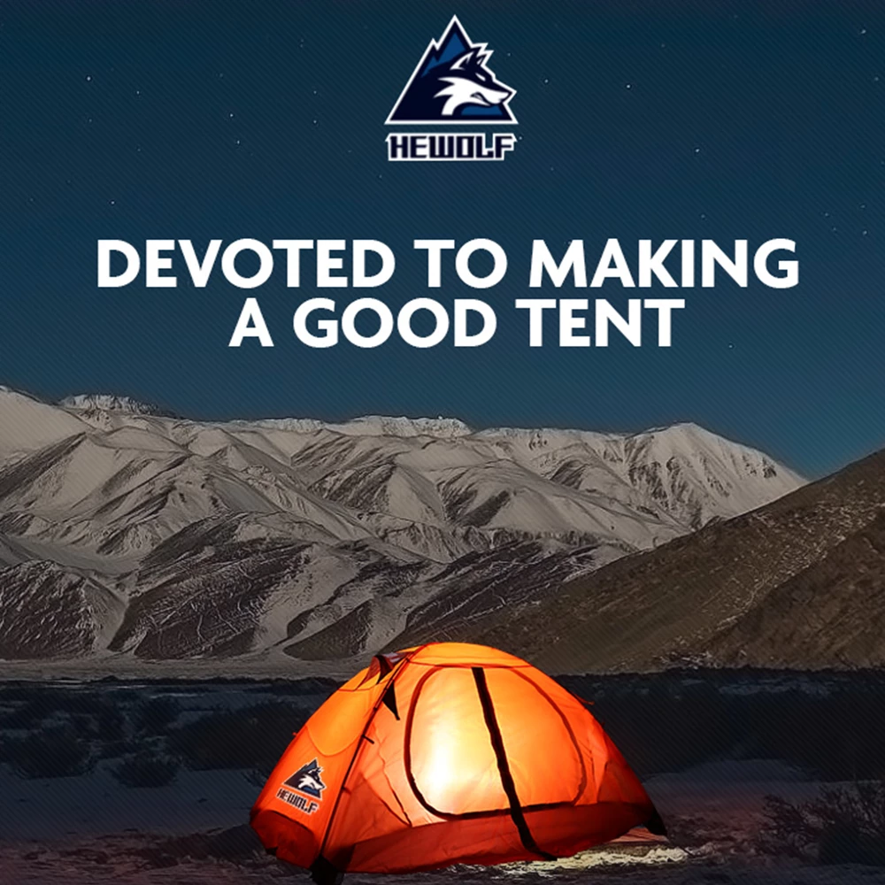 Hewolf 2 Person Double Layer Aluminum Pole Tent 13 Hewolf 2 Person Double Layer Aluminum Pole Tent