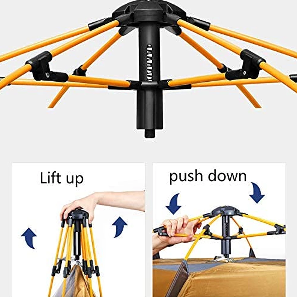 Hewolf 3-5 Person Automatic System Large Outdoor Camping Tent 12 Hewolf 3-5 Person Automatic System Large Outdoor Camping Tent