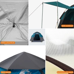 Hewolf 3-5 Person Automatic System Large Outdoor Camping Tent 21 Hewolf 3-5 Person Automatic System Large Outdoor Camping Tent
