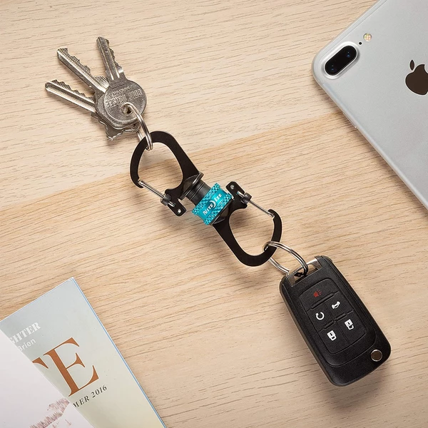 Nite Ize SlideLock® 360° Magnetic Locking Dual Carabiner - Blue 8 Nite Ize SlideLock® 360° Magnetic Locking Dual Carabiner - Blue