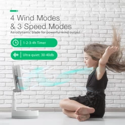 Adyss P10 Folding Retractable Camping Fan - White 13 Adyss P10 Folding Retractable Camping Fan - White