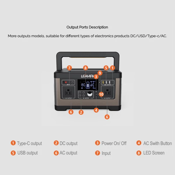 Lemark P63-500w Portable Power Station 11 Lemark P63-500w Portable Power Station