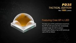 Fenix PD35 TAC Tactical Edition Flashlight 1000 Lumen