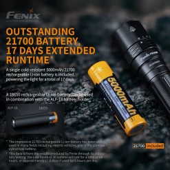 Fenix PD40R V2.0 Tactical Flashlight - 3000 Lumens Rechargeable Tactical Flashlight
