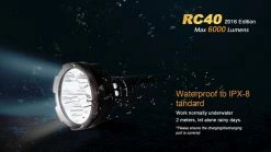 Fenix RC40 XM-L U2 Rechargable LED Flashlight 6000 Lumens