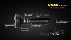 Fenix RC40 XM-L U2 Rechargable LED Flashlight 6000 Lumens