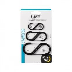 Nite Ize S-Biner® Stainless Steel Dual Carabiner Combo 3 Pack - Black