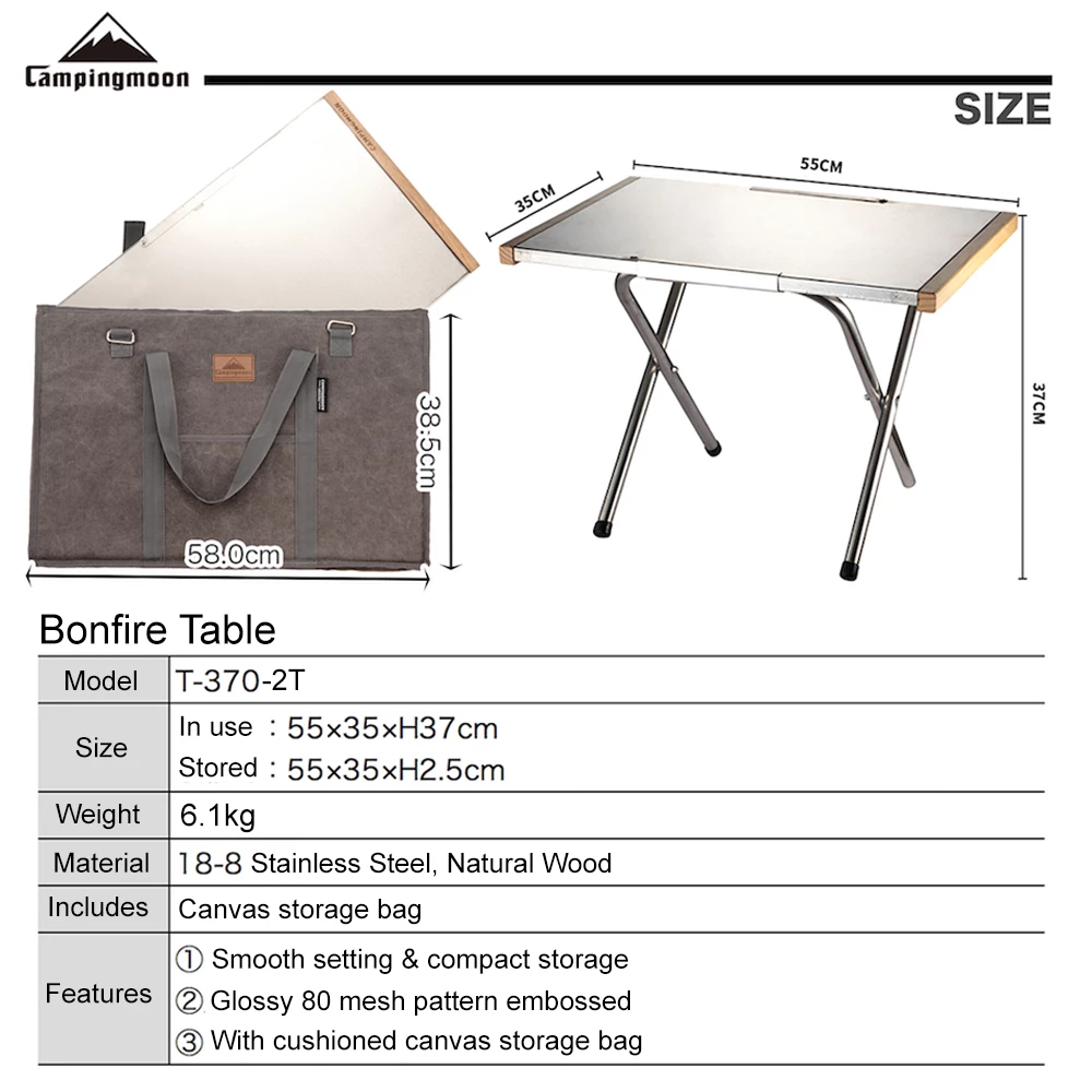 CAMPING MOON Campingmoon Bonfire Foldable Table 13 CAMPING MOON Campingmoon Bonfire Foldable Table