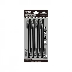 CAMPING MOON Campingmoon 8 Pieces Tent Pegs Black - 20CM