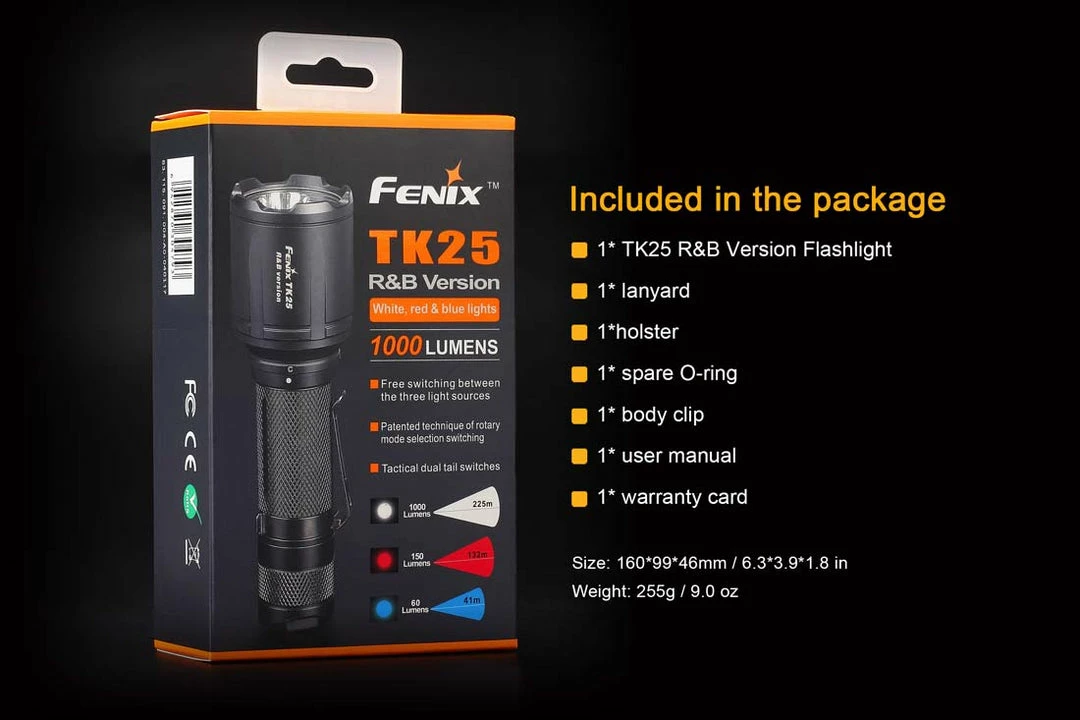 Fenix TK25 LED Flashlight RB Version Black 10 Fenix TK25 LED Flashlight RB Version Black