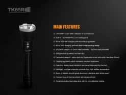 Fenix TK65R Rechargable Security Flashlight