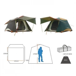 Vidalido Large Instant Cabin Tent Plus - White Coffee 19 Vidalido Large Instant Cabin Tent Plus - White Coffee