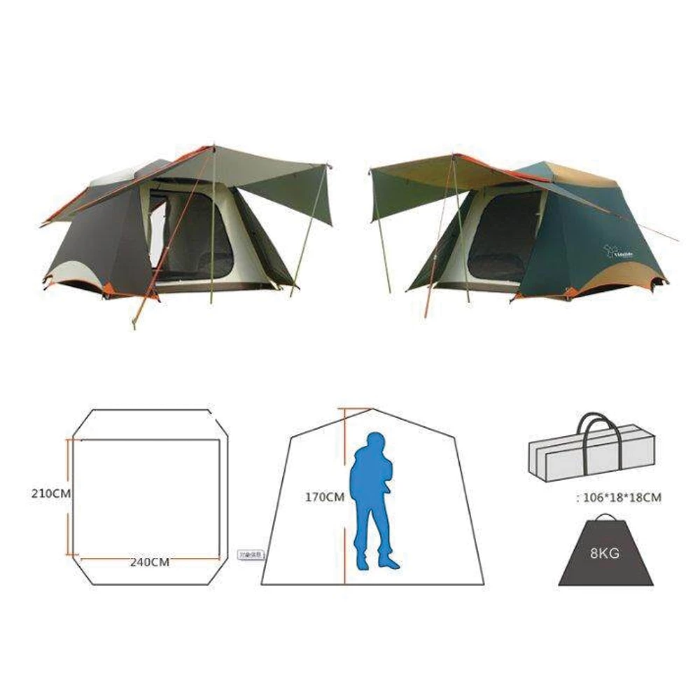 Vidalido Large Instant Cabin Tent Plus - White Coffee 11 Vidalido Large Instant Cabin Tent Plus - White Coffee