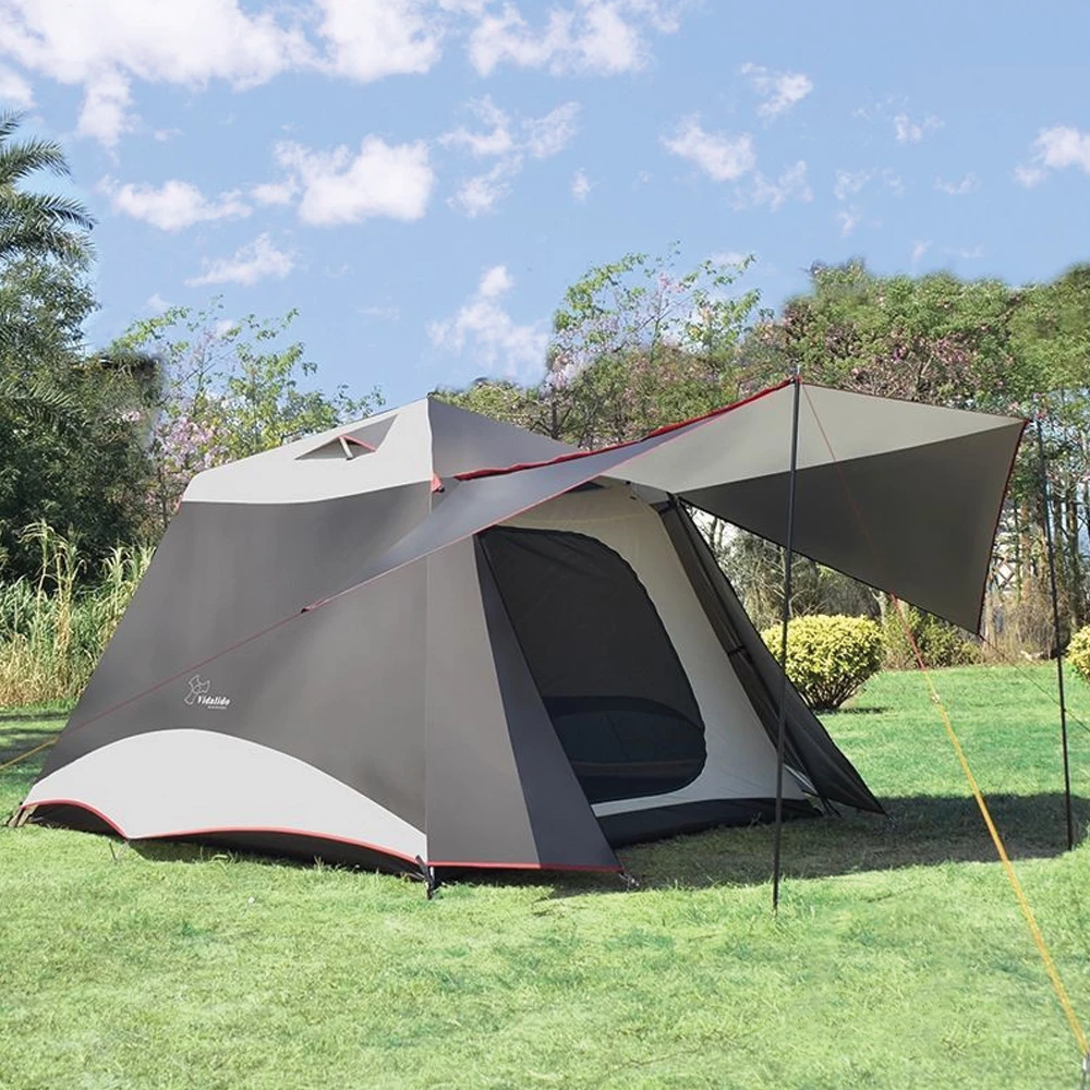 Vidalido Large Instant Cabin Tent Plus - White Coffee 5 Vidalido Large Instant Cabin Tent Plus - White Coffee