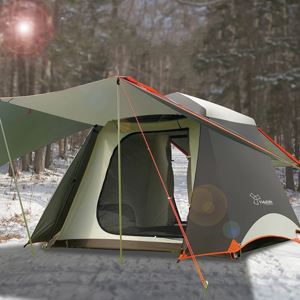 Vidalido Large Instant Cabin Tent Plus - White Coffee 9 Vidalido Large Instant Cabin Tent Plus - White Coffee