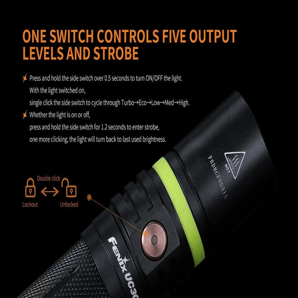 Fenix UC30 Flashlight - 1000 Lumens 8 Fenix UC30 Flashlight - 1000 Lumens