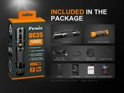Fenix UC35 V2.0 XP-L HI V3 USB Rechargeable LED Flashlight