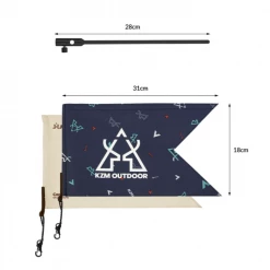KZM Tarp Flag 2P Set