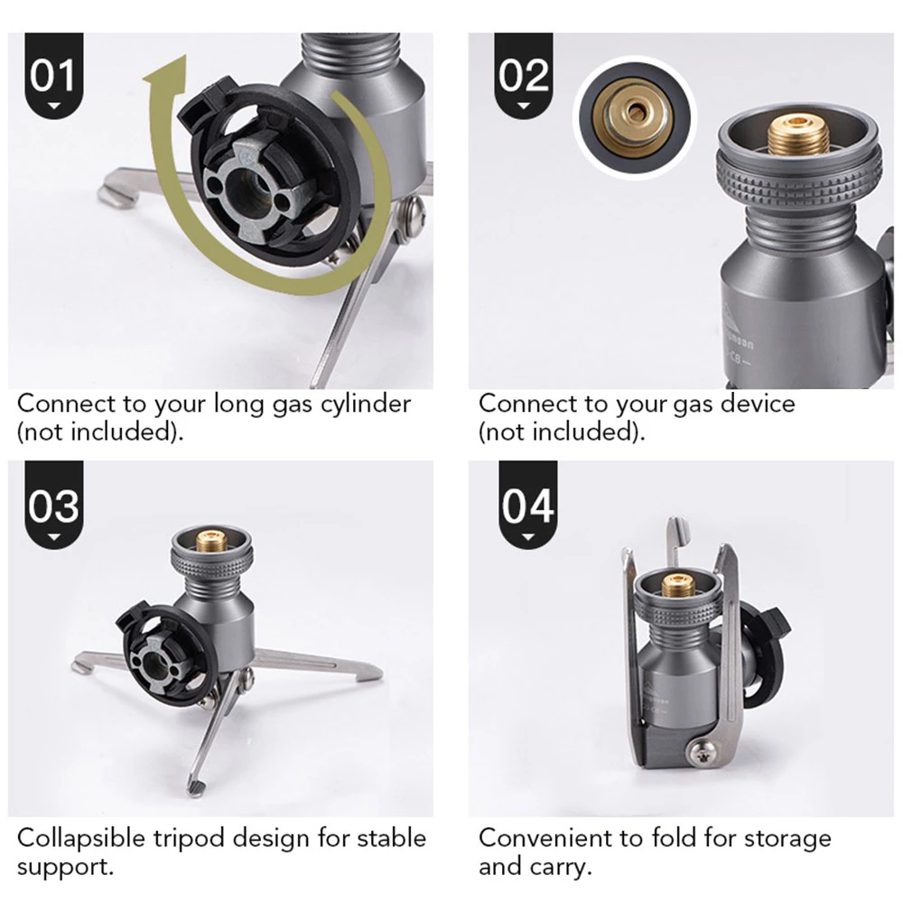 CAMPING MOON Campingmoon Tripod Collapsible Gas Stove 7 CAMPING MOON Campingmoon Tripod Collapsible Gas Stove