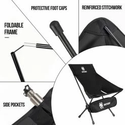 OneTigris Portable Camping Chair Large - Black