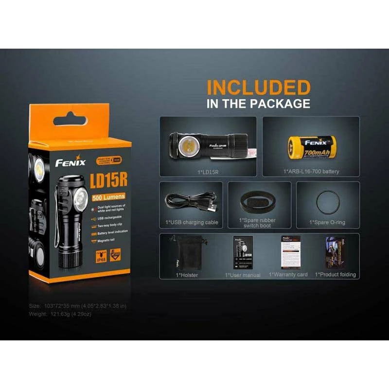 Fenix LD15R XP-G3 USB Rechargeable LED Flashlight Black 4 Fenix LD15R XP-G3 USB Rechargeable LED Flashlight Black