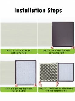 MONTANIC [Clearance Sale] 3D Disinfectant Floor Mat With Absorbent Carpet