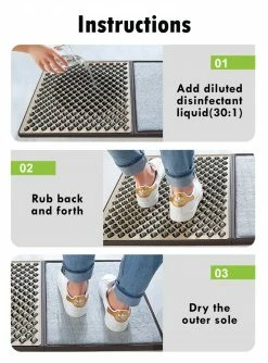 MONTANIC [Clearance Sale] 3D Disinfectant Floor Mat With Absorbent Carpet