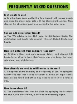 MONTANIC [Clearance Sale] 3D Disinfectant Floor Mat With Absorbent Carpet