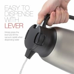 Peacock 1.5L Stainless Steel Vacuum Carafe - Red