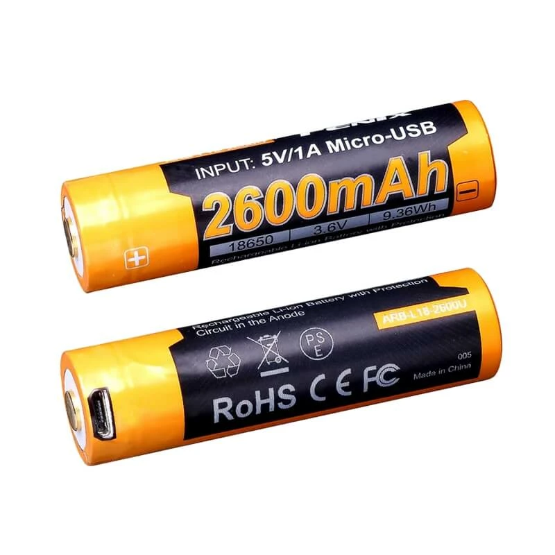 Fenix ARB-L18-2600U USB Rechargeable Battery (2600mAh) 3 Fenix ARB-L18-2600U USB Rechargeable Battery (2600mAh)