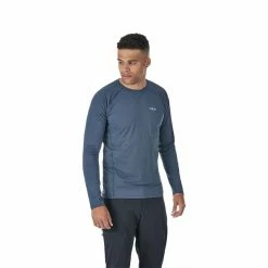 Men Rab Force LS Tee - Steel