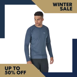 Men Rab Force LS Tee - Steel