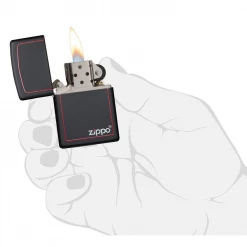 Zippo 218ZB Classic Black And Red Zippo - Refillable Windproof Lighter 9 Zippo 218ZB Classic Black And Red Zippo - Refillable Windproof Lighter