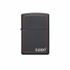 Zippo 218ZB Classic Black And Red Zippo - Refillable Windproof Lighter