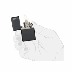 Zippo 218ZL Black Matte With Zippo Logo - Refillable Windproof Lighter 11 Zippo 218ZL Black Matte With Zippo Logo - Refillable Windproof Lighter