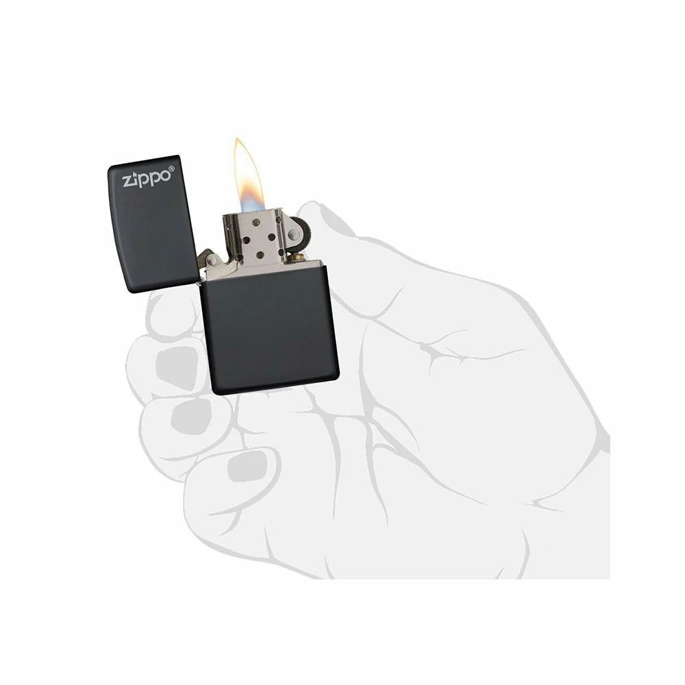 Zippo 218ZL Black Matte With Zippo Logo - Refillable Windproof Lighter 7 Zippo 218ZL Black Matte With Zippo Logo - Refillable Windproof Lighter
