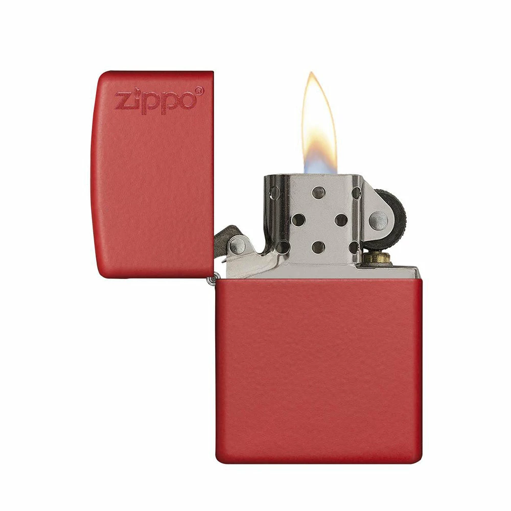 Zippo 233ZL Red Matte With Zippo Logo - Refillable Windproof Lighter 4 Zippo 233ZL Red Matte With Zippo Logo - Refillable Windproof Lighter