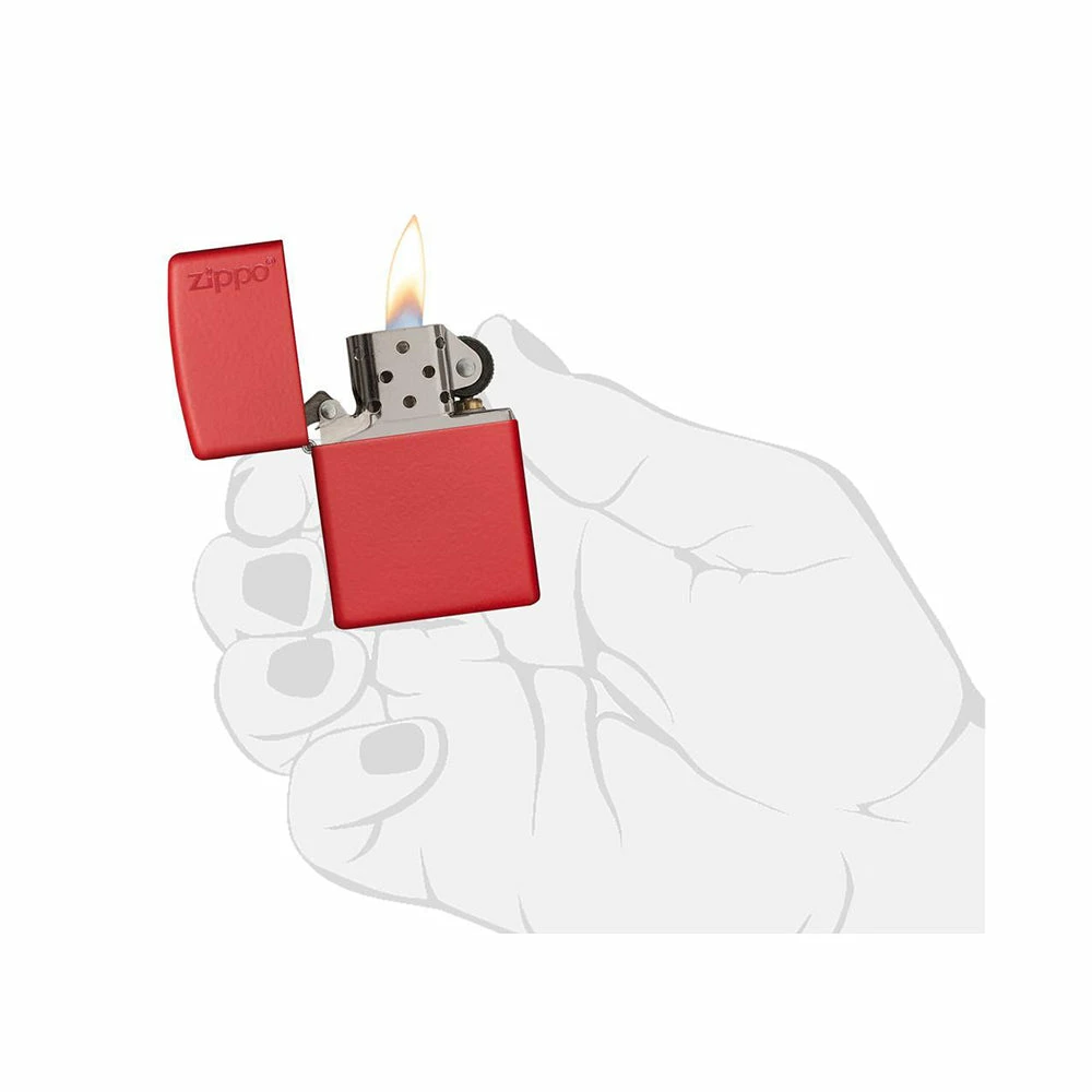 Zippo 233ZL Red Matte With Zippo Logo - Refillable Windproof Lighter 7 Zippo 233ZL Red Matte With Zippo Logo - Refillable Windproof Lighter