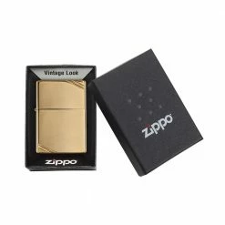 Zippo 270 High Polish Brass Vintage With Slashes - Refillable Windproof Lighter 10 Zippo 270 High Polish Brass Vintage With Slashes - Refillable Windproof Lighter
